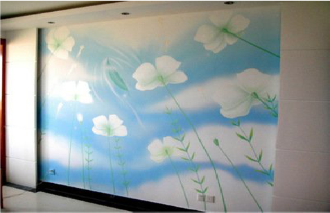  商城画墙绘怎么画好白云的蓬松感？