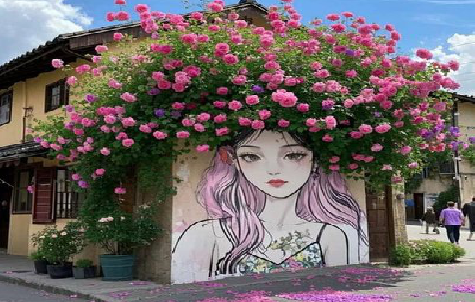  商城怎么设计网红打卡墙绘