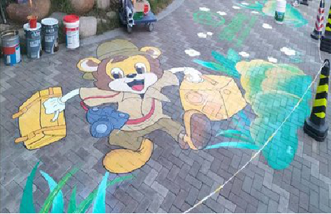  商城夏季画地面彩绘会遇到的问题