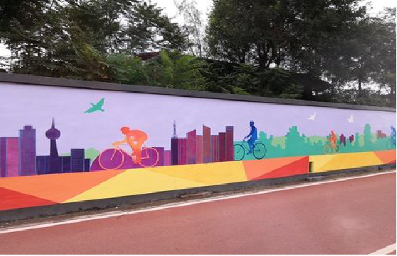  商城墙体彩绘-围墙