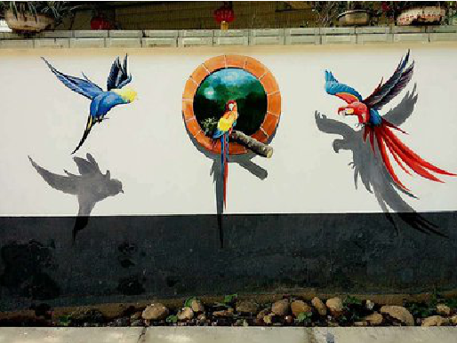  商城视觉错位-3D墙绘设计