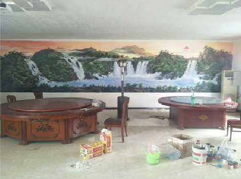  商城墙绘-写实风景