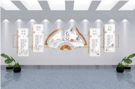  商城企业文化墙设计的核心要素。