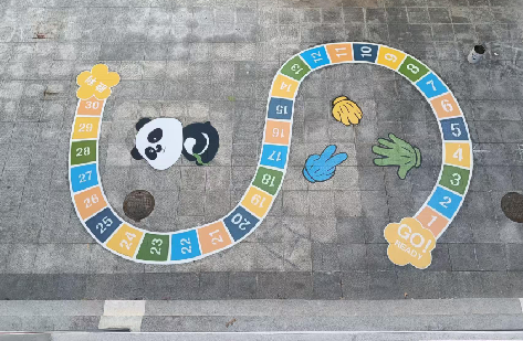  商城地面游戏彩绘