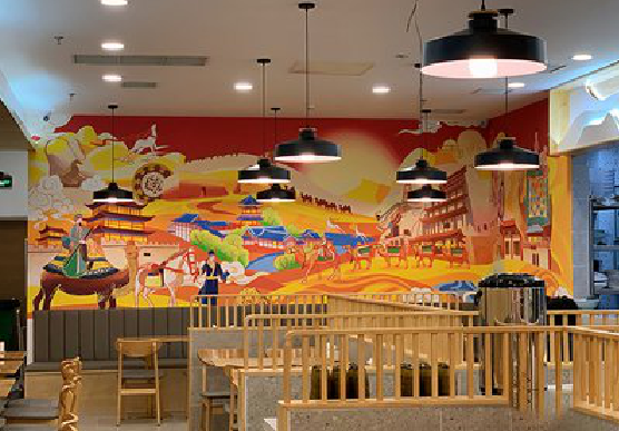  商城商业空间彩绘介绍。