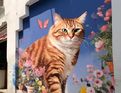  商城自己绘制有个性的手绘墙