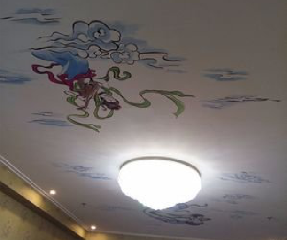  商城如何快速绘制天花板上的手绘墙？