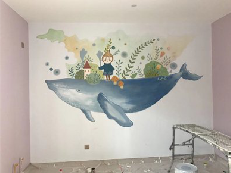  商城手绘墙的特点及优势。